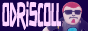 ODRISCOLL button, purple theme, plushie postal dude